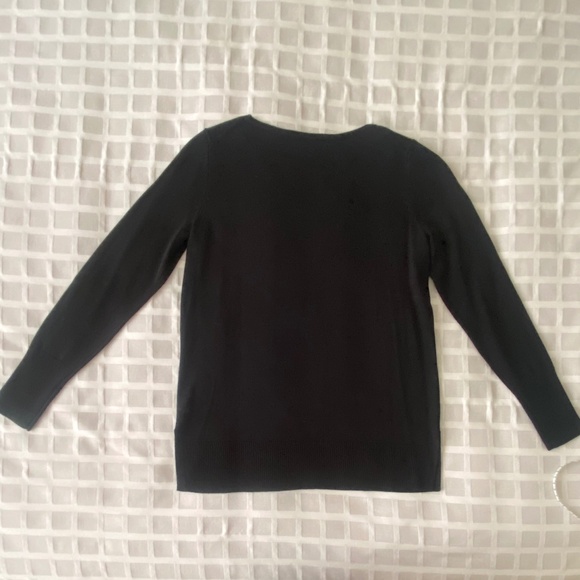 Banana Republic Lightweight V-Neck Sweater Black - Picture 9 of 12